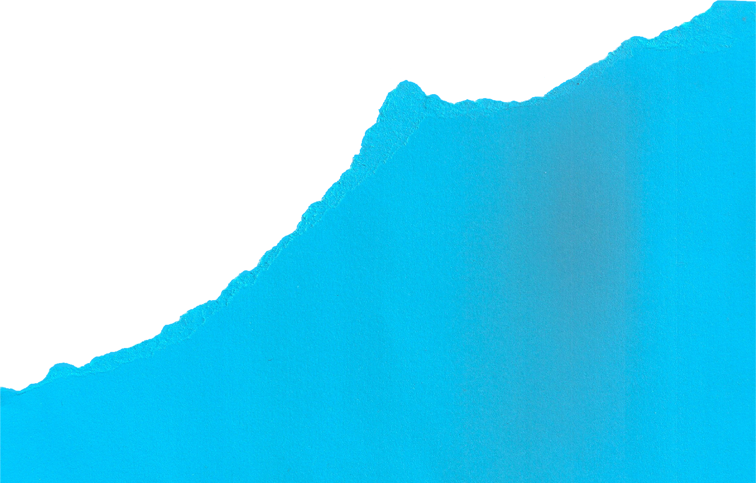 Blue Construction Paper with One Edge Ripped at an Angle